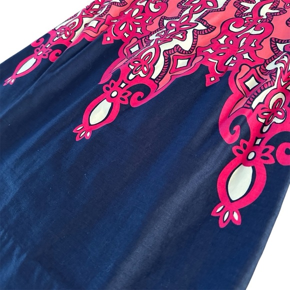 Lilly Pulitzer Worth Shift Strapless Dress Size 4 Pink Navy Print - Picture 5 of 16